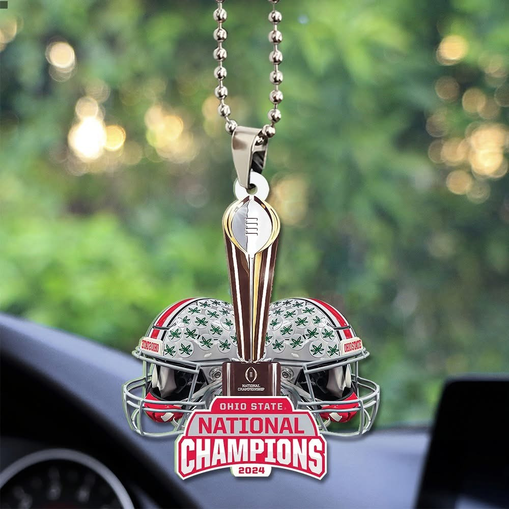 Ohio State Buckeyes National Champions Car Ornament 2024 2025 Ohio State Championship Merch-1 Ohio State Buckeyes National Champions Car Ornament 2024 2025 Ohio State Championship Merch-1
