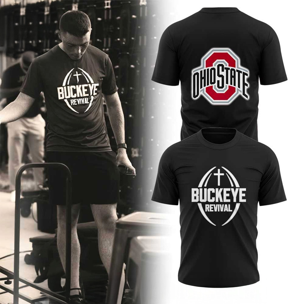 Ohio State Buckeyes Revival T-Shirt Ohio State Buckeyes Merch Football Fan Gift Ideas-1