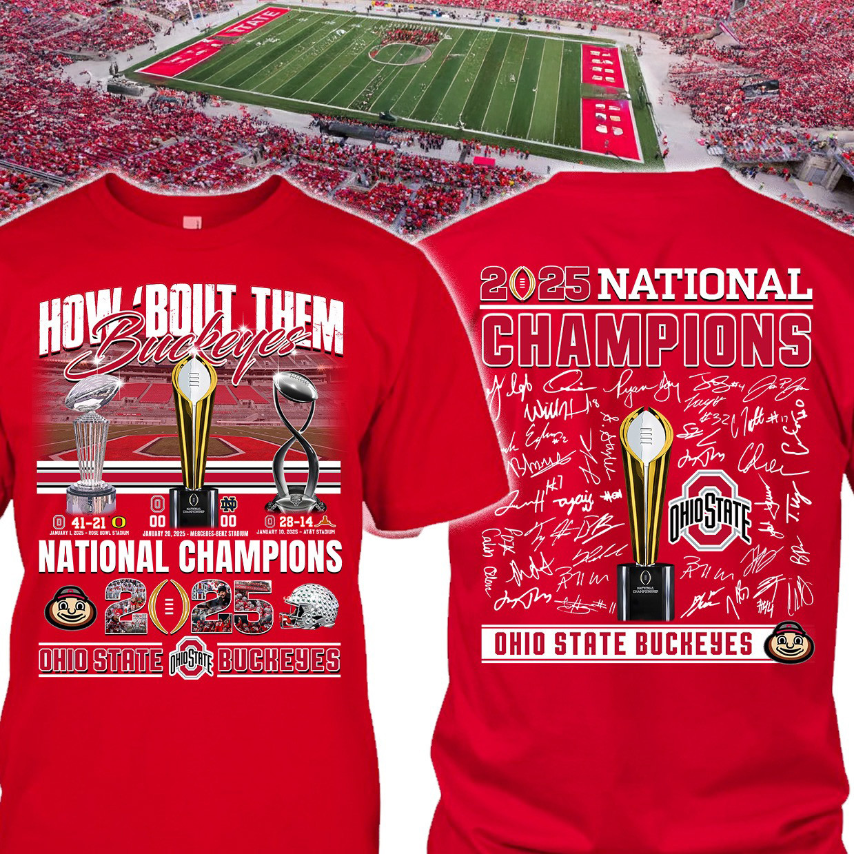 Ohio State Buckeyes Super Bowl National Champions 2025 Shirt Ohio State Championship Fan Merch-1 Ohio State Buckeyes Super Bowl National Champions 2025 Shirt Ohio State Championship Fan Merch-1