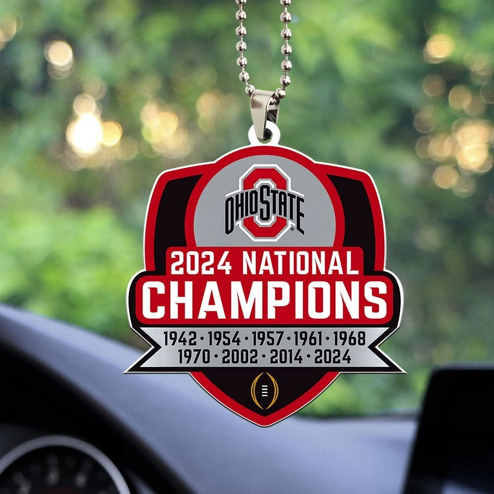 Ohio State National Champions Car Hanging Ornament 2024-25 Ohio State Buckeyes Merchandise-1 Ohio State National Champions Car Hanging Ornament 2024-25 Ohio State Buckeyes Merchandise-1