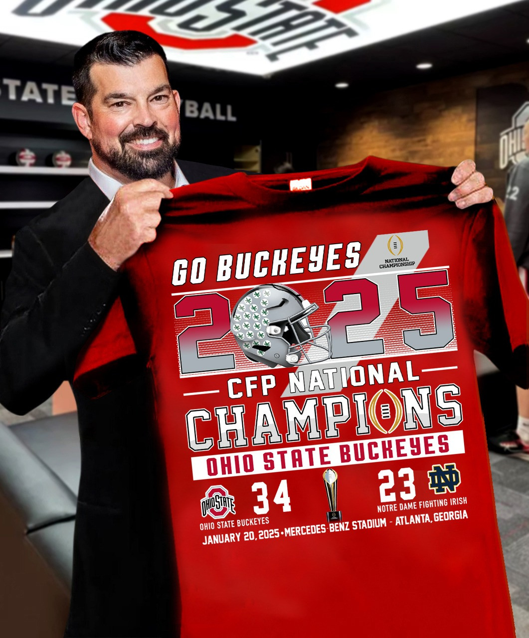 Ohio State National Champions T-Shirt 2025 Ohio State Championships Go Buckeyes Clothing-1