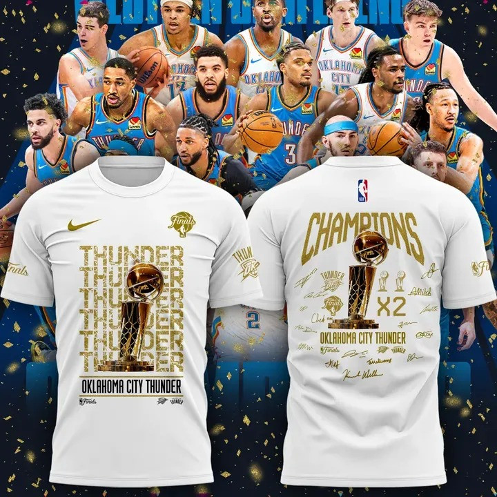 Oklahoma City OKC Thunder Champions T-Shirt NBA Finals 2025 Merch Fan Gifts For Men-1 Oklahoma City OKC Thunder Champions T-Shirt NBA Finals 2025 Merch Fan Gifts For Men-1
