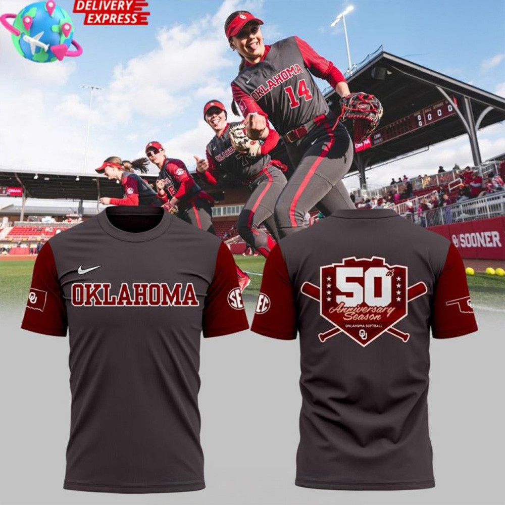Oklahoma Softball 50th Anniversary Season T-Shirt Oklahoma Merch Gifts For Father's Day Ideas-1 Oklahoma Softball 50th Anniversary Season T-Shirt Oklahoma Merch Gifts For Father's Day Ideas-1