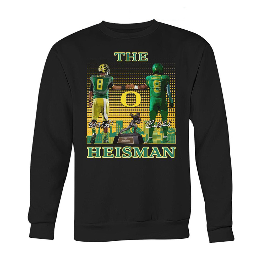 Oregon Ducks The Heisman Mariota Gabriel 2024 Sweatshirt Oregon Ducks Merch Father's Day Gifts-1 Oregon Ducks The Heisman Mariota Gabriel 2024 Sweatshirt Oregon Ducks Merch Father's Day Gifts-1