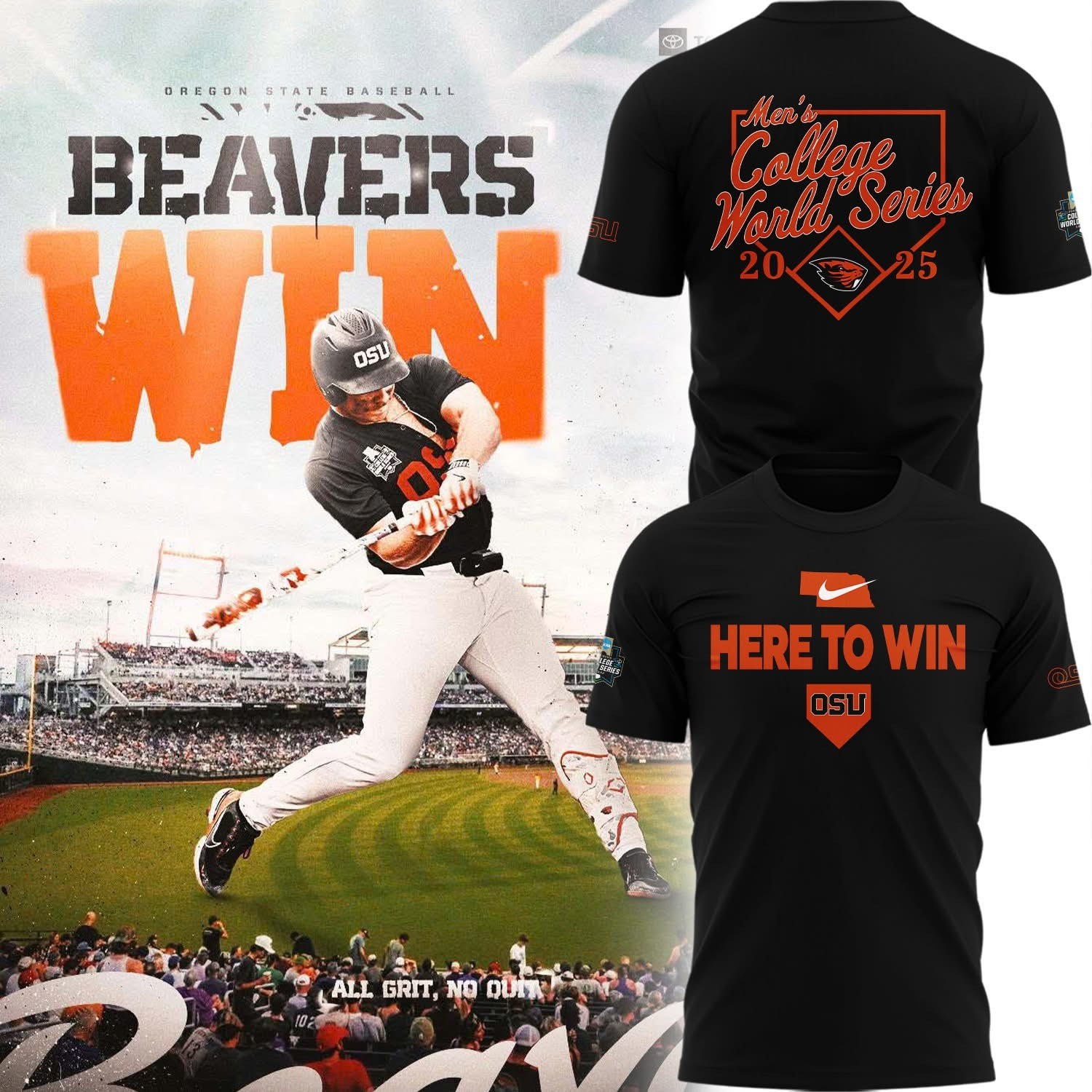 Oregon State Beavers Baseball Here To Win Shirt OSU Men's College World Series 2025 Merch-1 Oregon State Beavers Baseball Here To Win Shirt OSU Men's College World Series 2025 Merch-1