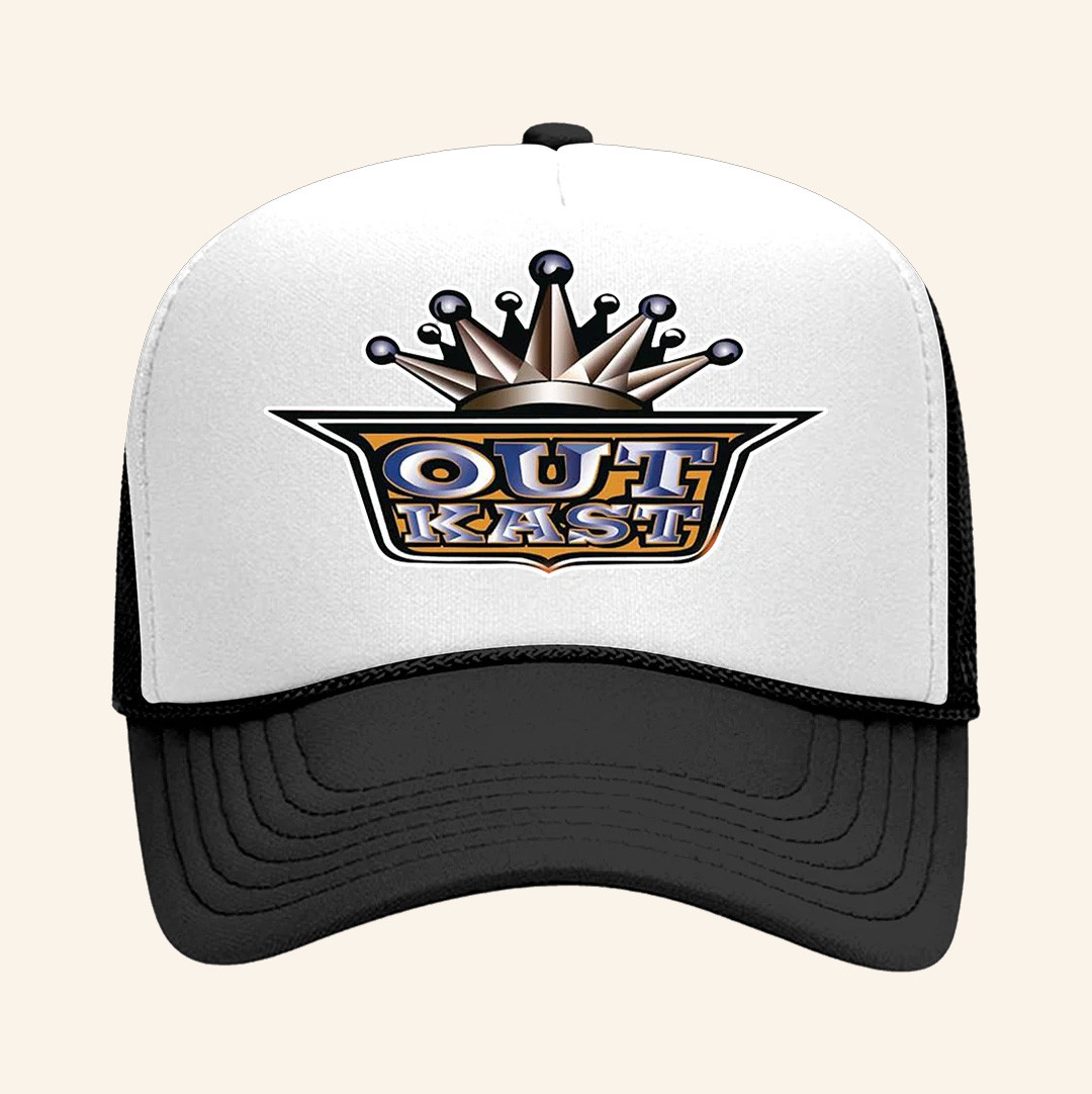 Outkast Store Merch Outkast Metal Logo Trucker Hat Black-1