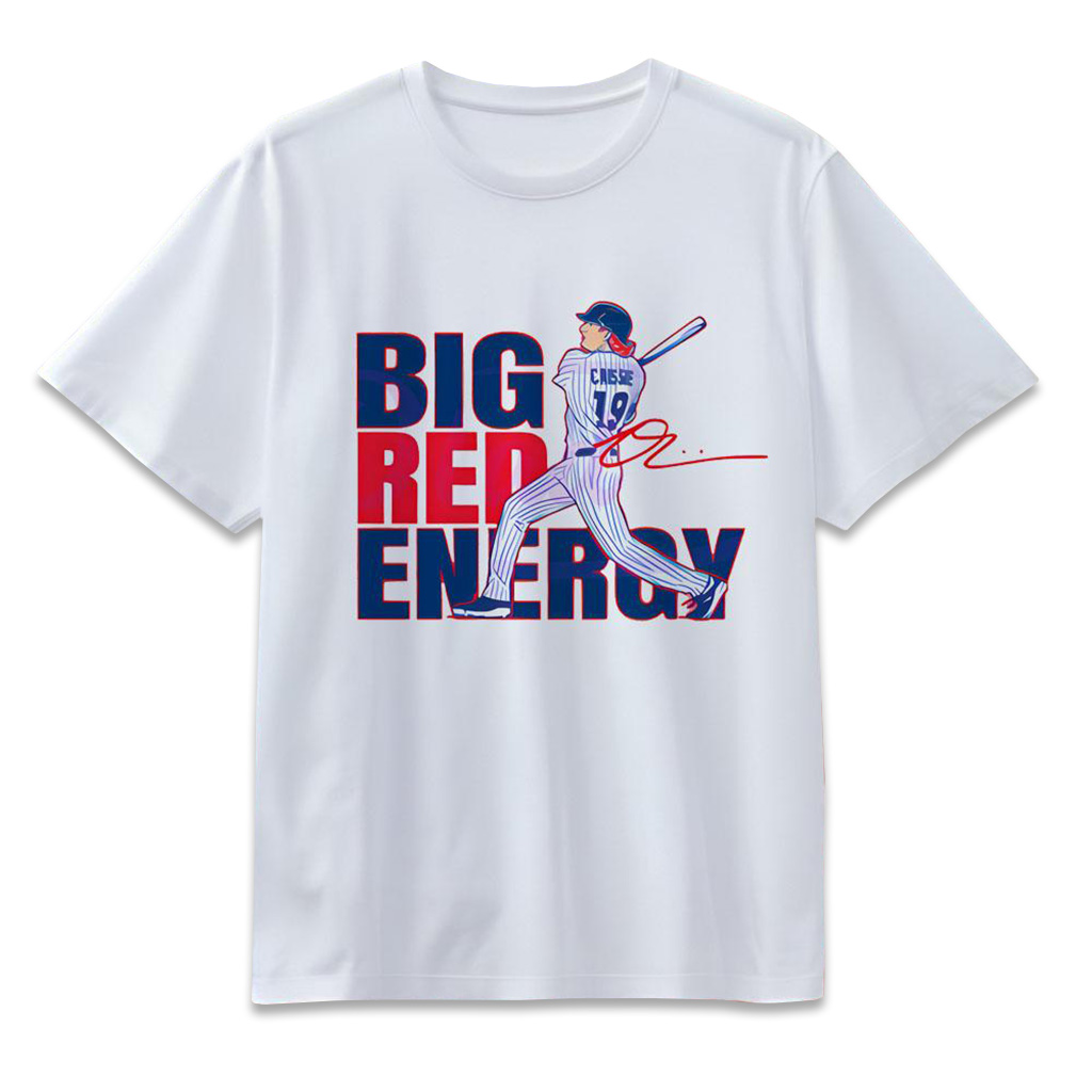 Owen Caissie Big Red Energy T-Shirt Owen Caissie Merch Cool Gifts For Baseball Lovers-1