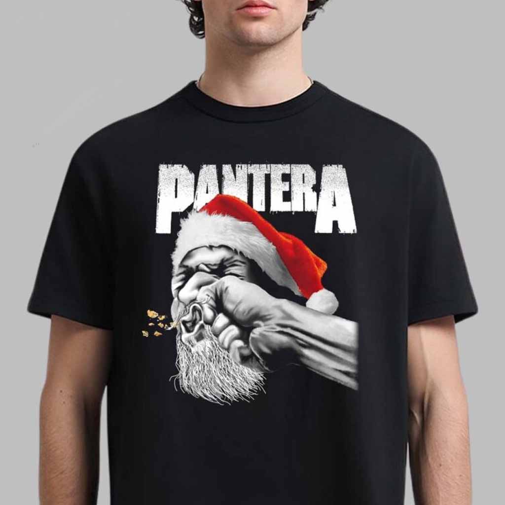 Pantera Vulgar Display Of Santa Merry Christmas 2024 T-Shirt Gifts For Friends-1