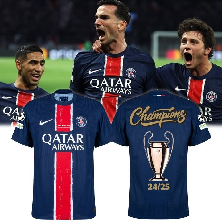 Paris Saint-Germain UEFA Champions League 2024 25 Winners Tee Shirt PSG Merch Apparel-1 Paris Saint-Germain UEFA Champions League 2024 25 Winners Tee Shirt PSG Merch Apparel-1