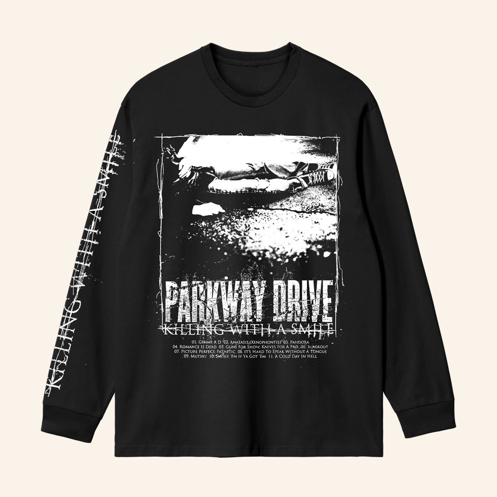Parkway Drive Rock Merch Killing With A Smile Long Sleeve T-Shirt Presents For Friends-1