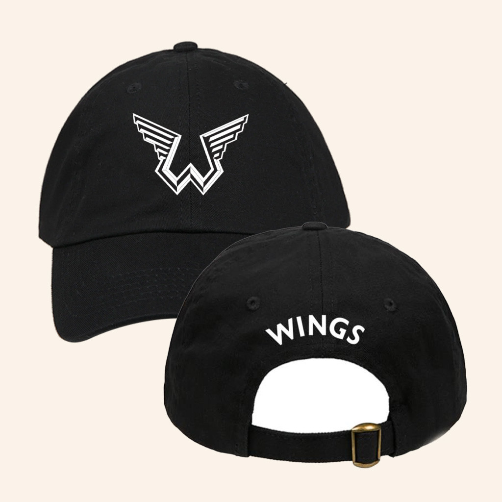 Paul Mccartney Merch Wings Logo Embroidered Hat Cool Gifts For Music Lovers-1