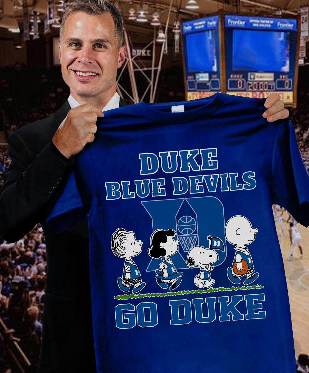 Peanuts Snoopy Duke Blue Devils Go Duke T-Shirt Gifts For Basketball Fans-1
