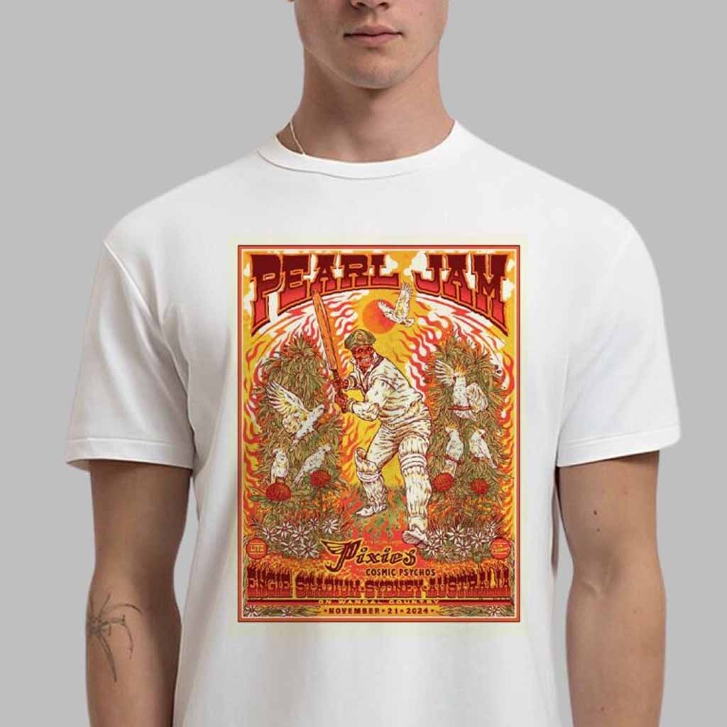 Pearl Jam Merch Event Poster For Show Sydney 2024 Shirt Presents For Music Lovers-1