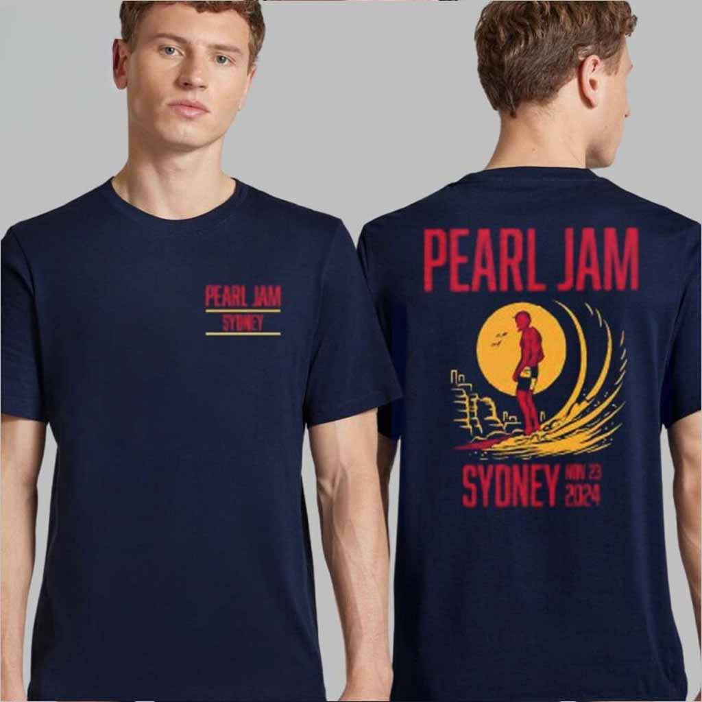 Pearl Jam Merch Event Tee For Sydney Australia Night 2 At Engie Stadium On November 23 2024 T-Shirt Gifts For Fans-1
