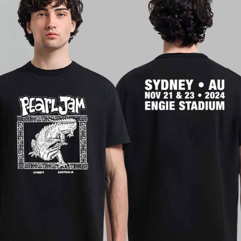 Pearl Jam Merch Whowie Sydney AU 2025 T-Shirt Gift For Rock Band Lovers-1