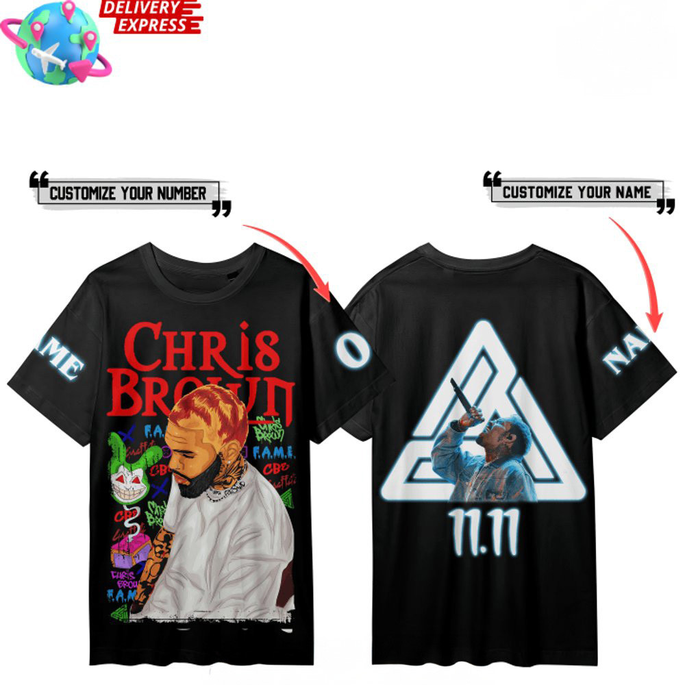 Personalized Chris Brown Merch Chris Brown 11:11 Tour T-Shirt Great Father's Day Presents-1 Personalized Chris Brown Merch Chris Brown 11:11 Tour T-Shirt Great Father's Day Presents-1