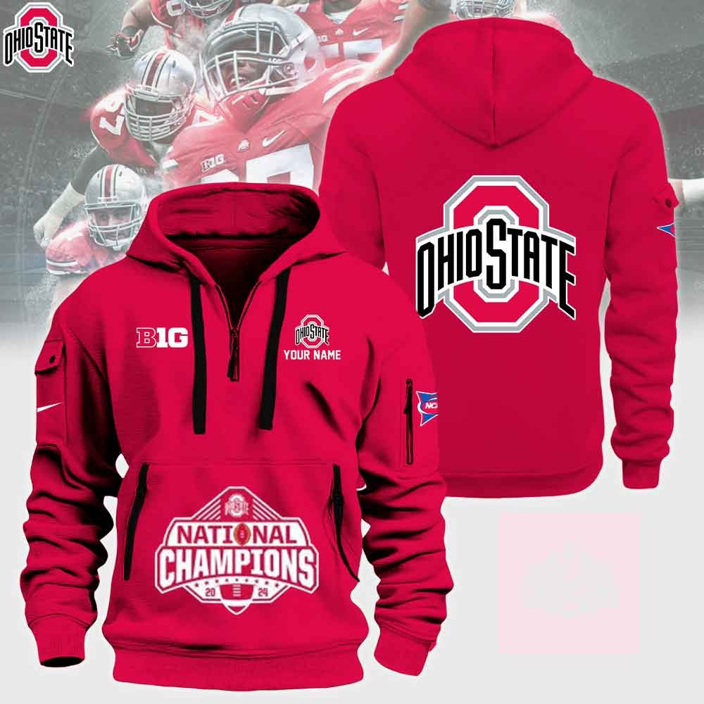 Personalized Ohio State National Champions Hoodie Ohio State Buckeyes NCAA Championship Merch-1