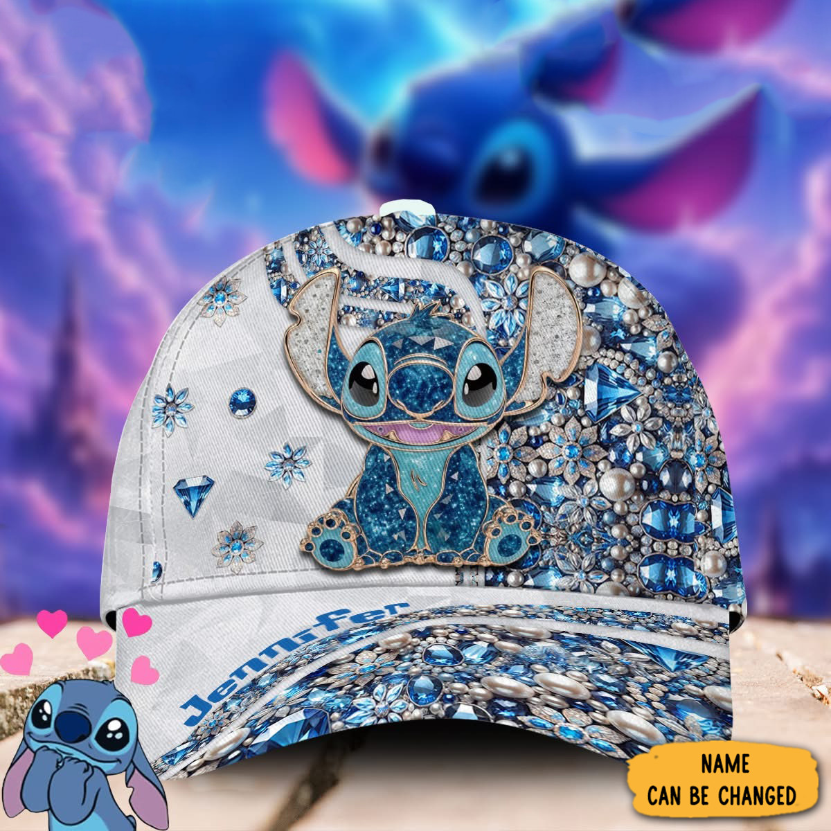 Personalized Stitch Ohana Hat 3D Print Cute Disney Stitch Merchandise Gifts For Her-1 Personalized Stitch Ohana Hat 3D Print Cute Disney Stitch Merchandise Gifts For Her-1