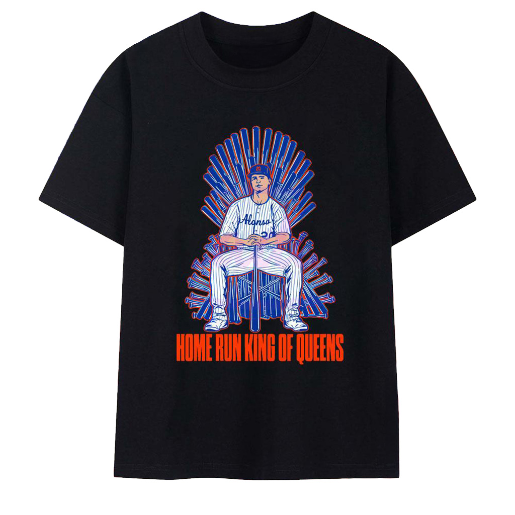 Pete Alonso Home Run King Of Queens T-Shirt Pete Alonso Merch Baseball Lover Gift Ideas-1