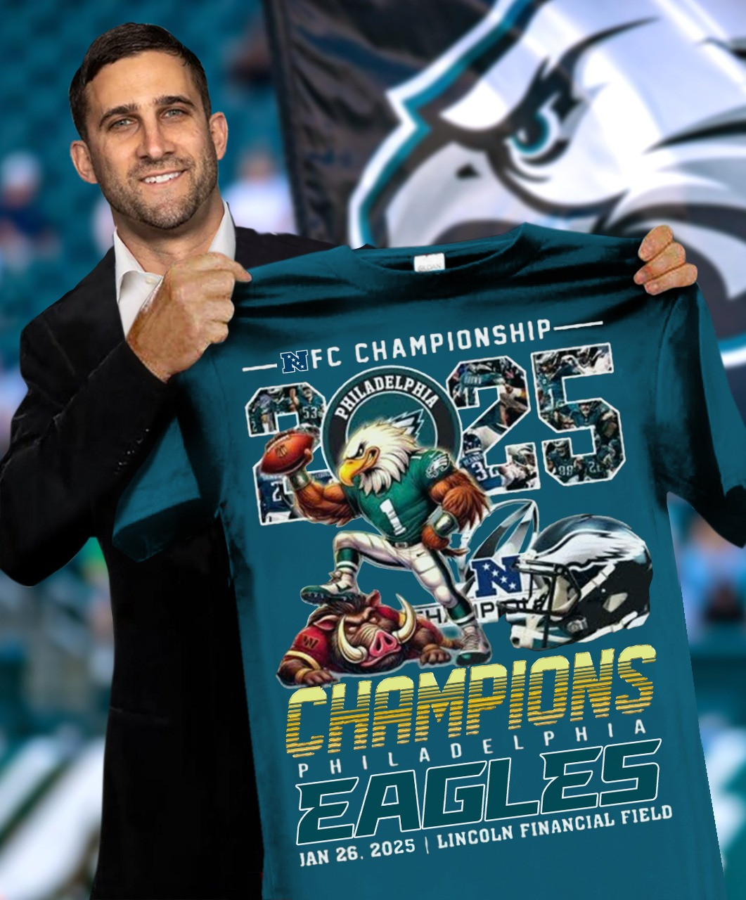 Philadelphia Eagles Championship Shirt 2025 NFC Championship Philadelphia Eagles Merch-1 Philadelphia Eagles Championship Shirt 2025 NFC Championship Philadelphia Eagles Merch-1
