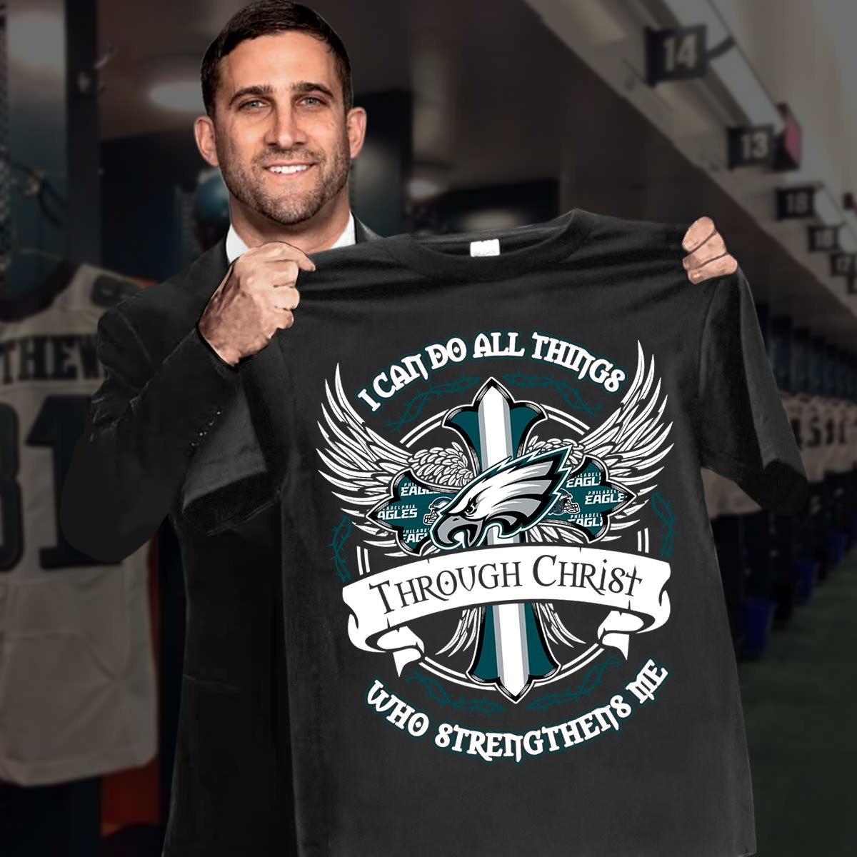 Philadelphia Eagles Faith Shirt I Can Do All Things Through Christ Gifts For Eagles Fans-1 Philadelphia Eagles Faith Shirt I Can Do All Things Through Christ Gifts For Eagles Fans-1