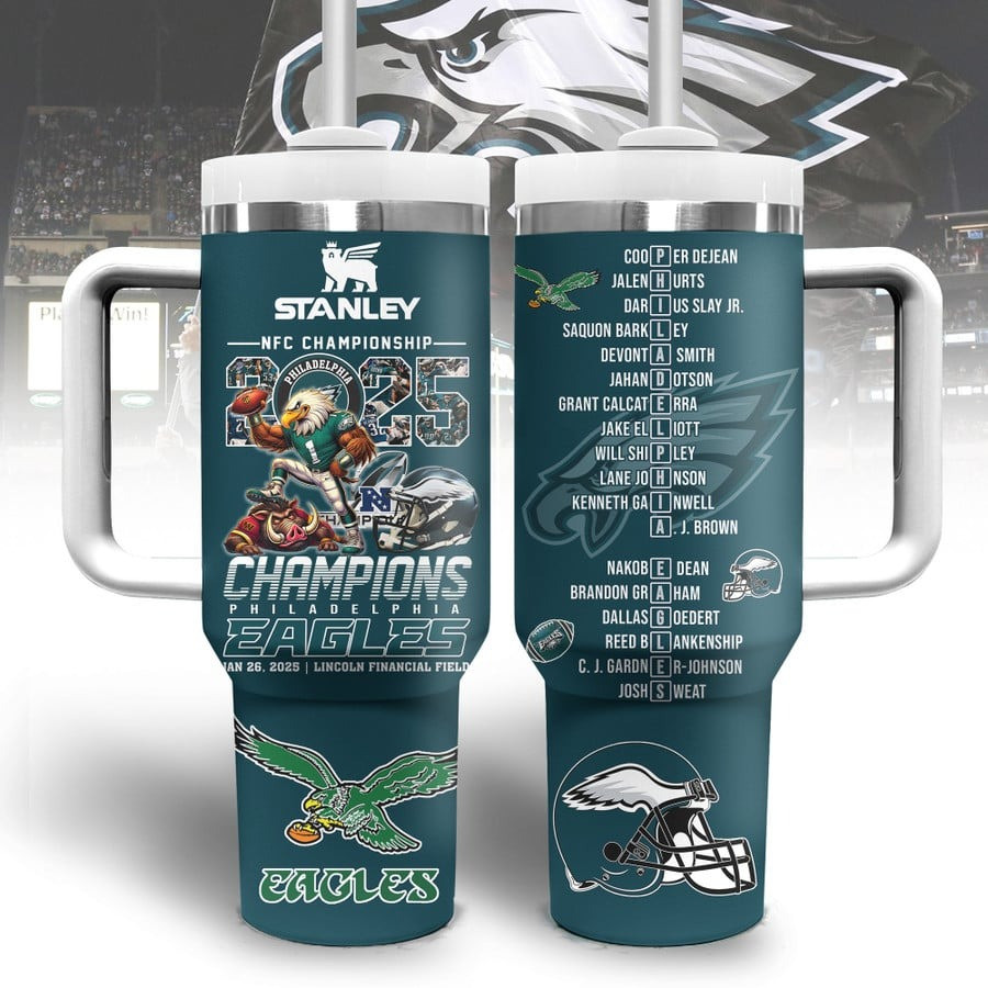 Philadelphia Eagles NFC Championship Tumbler Go Birds Philly Eagles Champions Merchandise-1