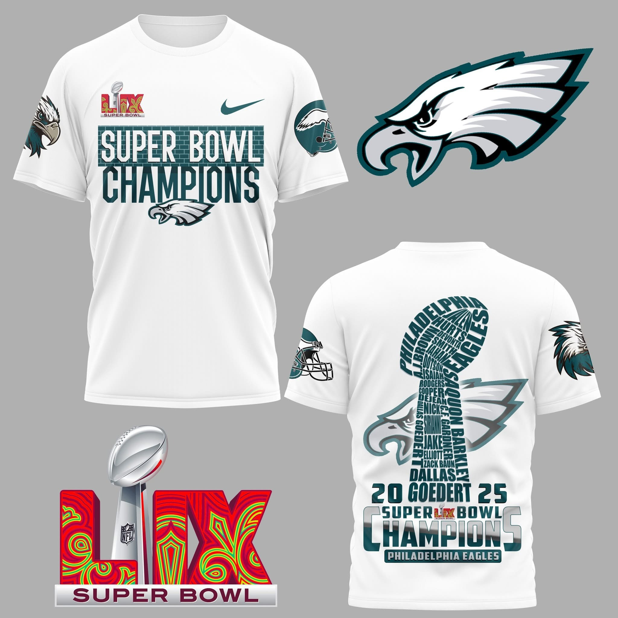 Philadelphia Eagles National Super Bowl Champions Shirt 2025 Eagles Championship Apparel-1 Philadelphia Eagles National Super Bowl Champions Shirt 2025 Eagles Championship Apparel-1