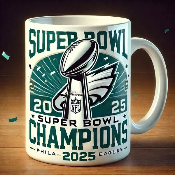 Philadelphia Eagles Super Bowl Champions 2025 Mug Philly Eagles Championship Fans Merch-1