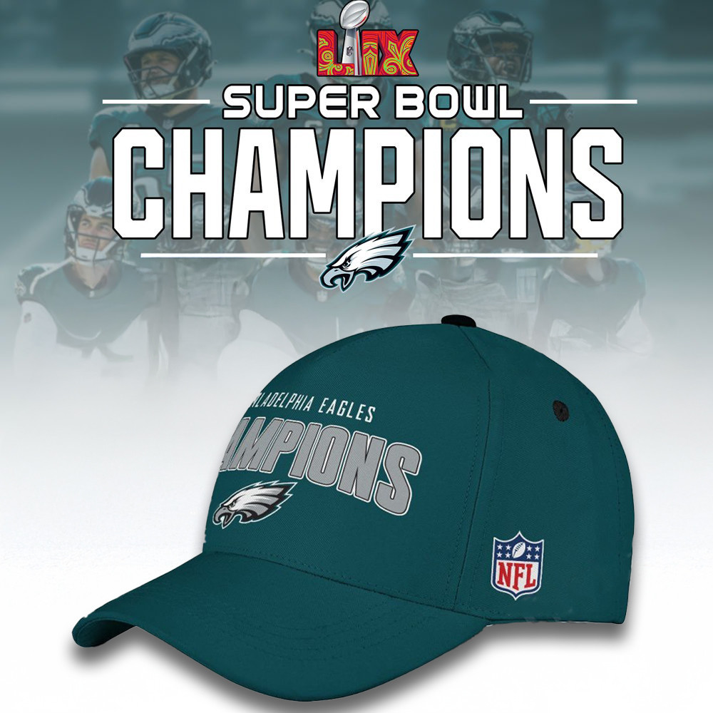 Philadelphia Eagles Super Bowl Champions Hat NFL Philly Eagles Champions Merch Gifts-1