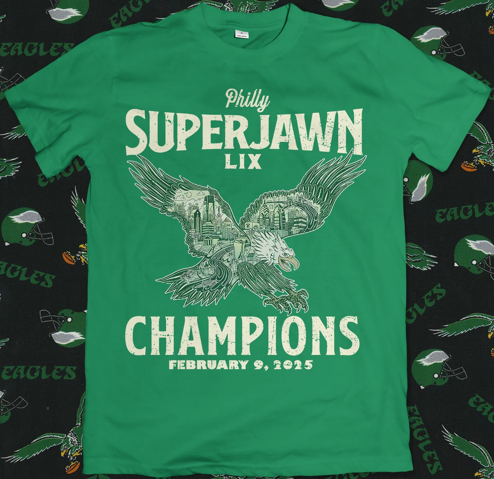 Philadelphia Eagles Super Bowl Champions T-Shirt Philly Super Jawn LIX 2025-1