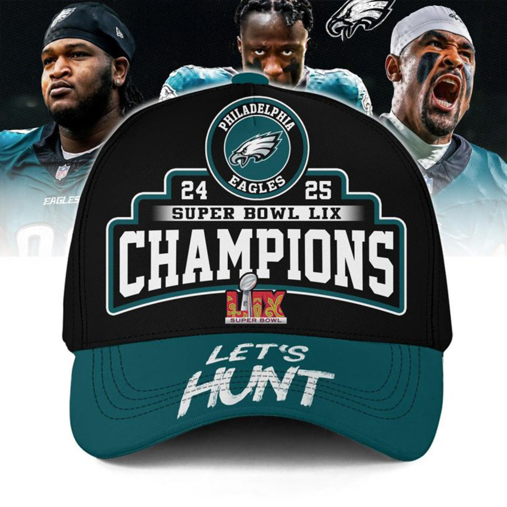 Philadelphia Eagles Super Bowl LIX Champions Hat Best Gifts For Football Fans-1 Philadelphia Eagles Super Bowl LIX Champions Hat Best Gifts For Football Fans-1