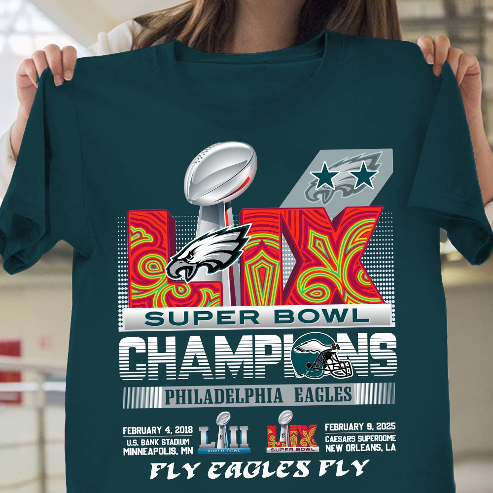 Philadelphia Eagles Super Bowl LIX Champions T-Shirt 2025 Go Birds Fly Eagles Fly-1 Philadelphia Eagles Super Bowl LIX Champions T-Shirt 2025 Go Birds Fly Eagles Fly-1