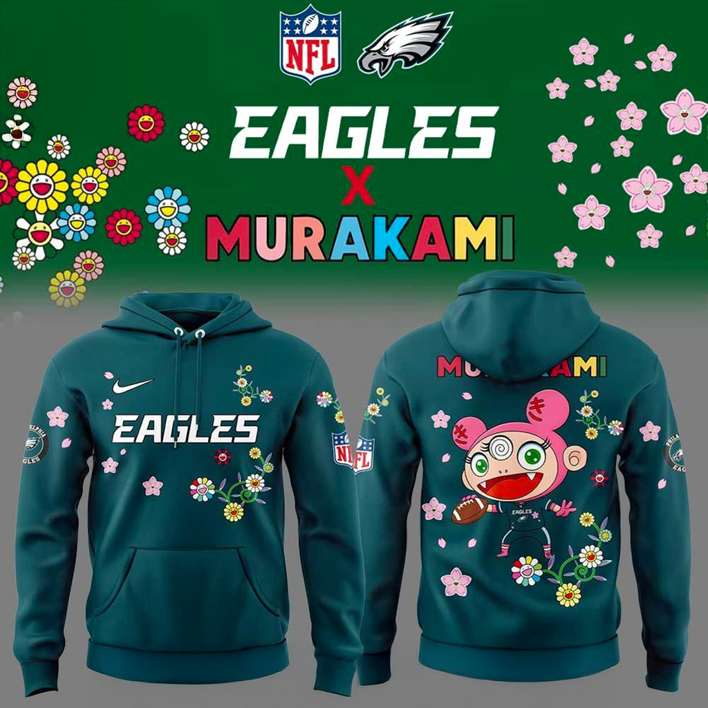 Philadelphia Eagles x Takashi Murakami Hoodie Philadelphia Eagles Merch Gift For Fans-1