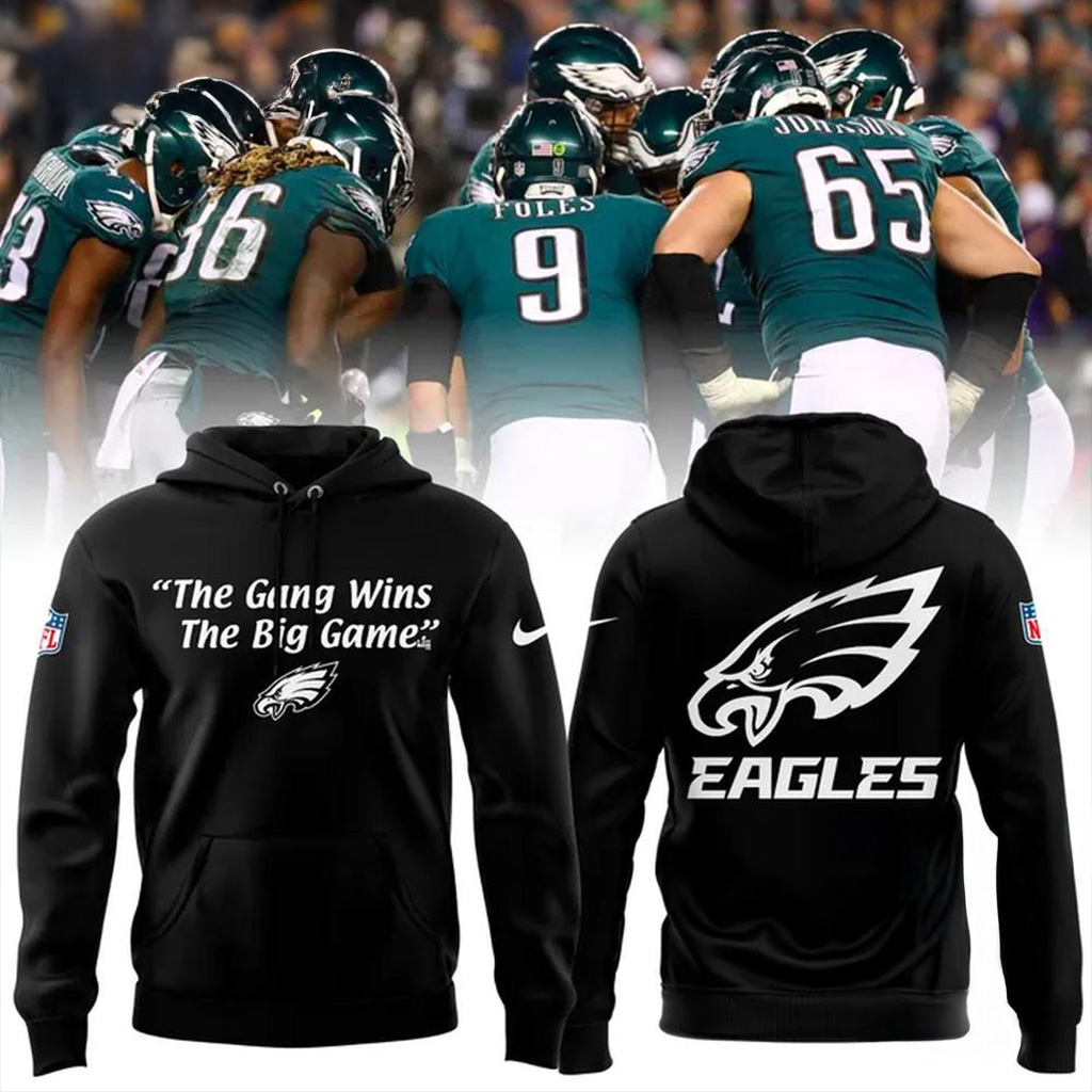 Philadelphia Eagles x The Gang Wins The Big Game Hoodie Eagles Merch Gift For Fans-1