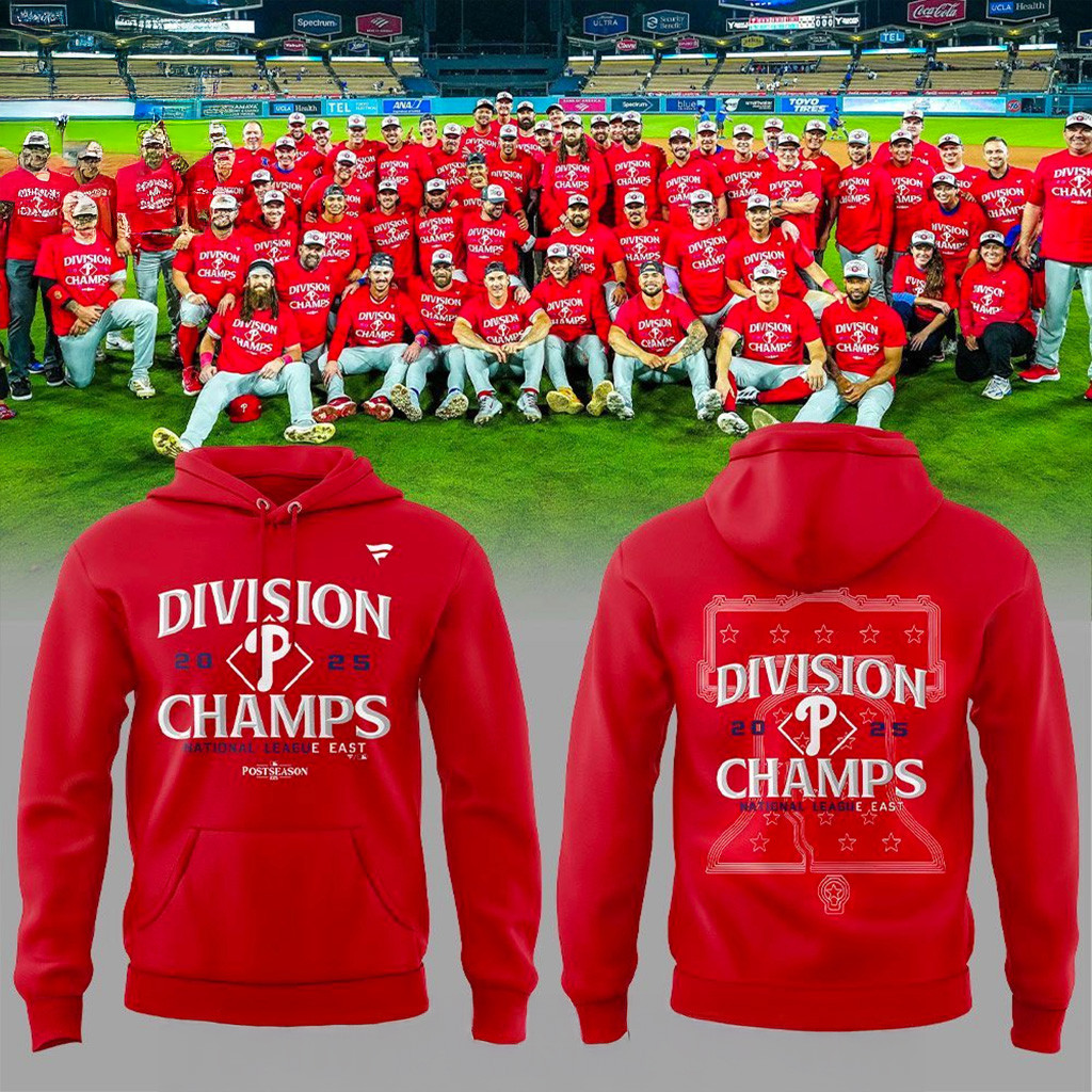 Philadelphia Phillies 2025 Division Champs National League East Hoodie Phillies Merch-1 Philadelphia Phillies 2025 Division Champs National League East Hoodie Phillies Merch-1