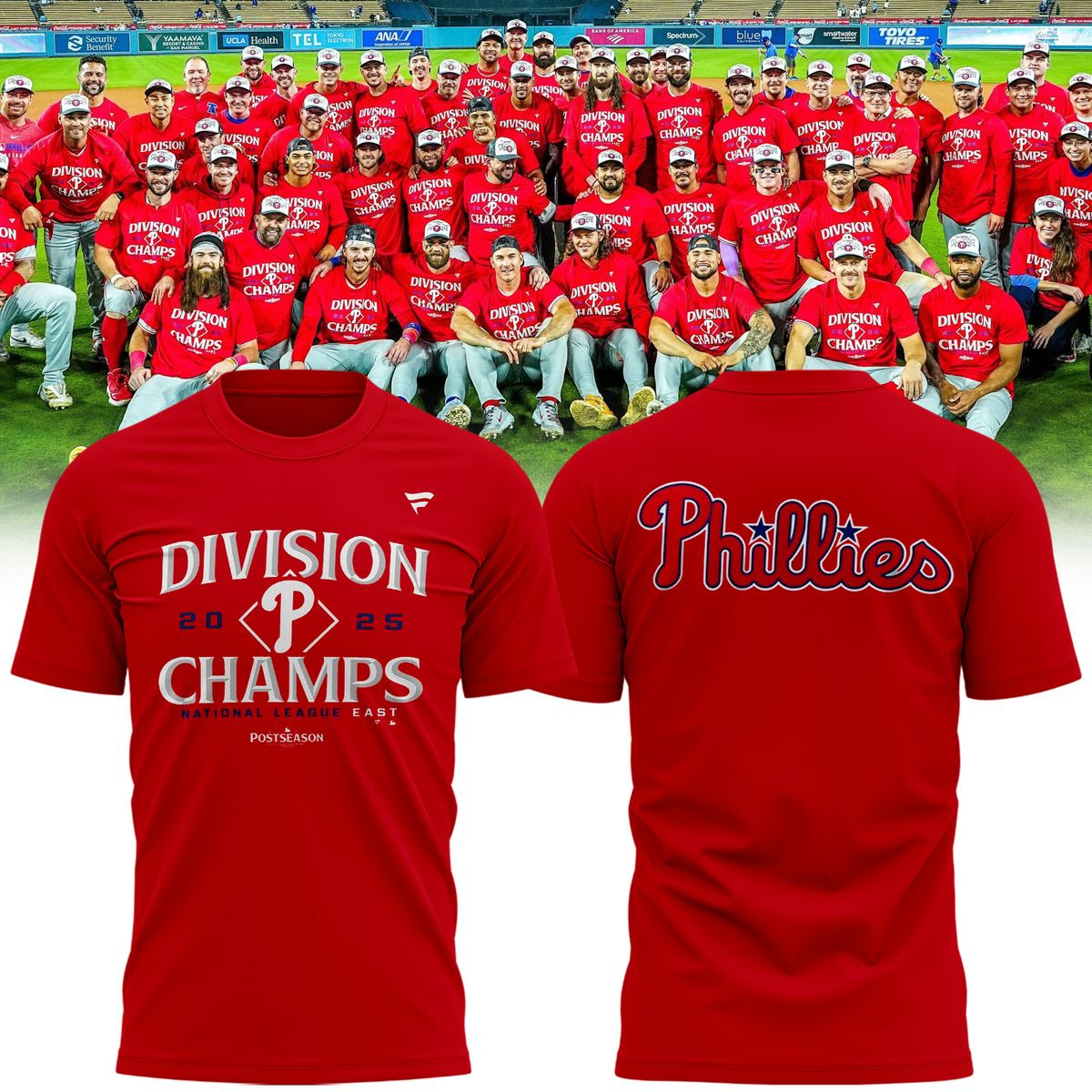 Philadelphia Phillies Baseball T-shirt Division Champions 2025 National League Gifts For Him-1