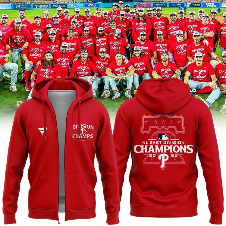 Philadelphia Phillies Baseball Zip Hoodie NL East Division Champion 2025 Phillies Gifts-1