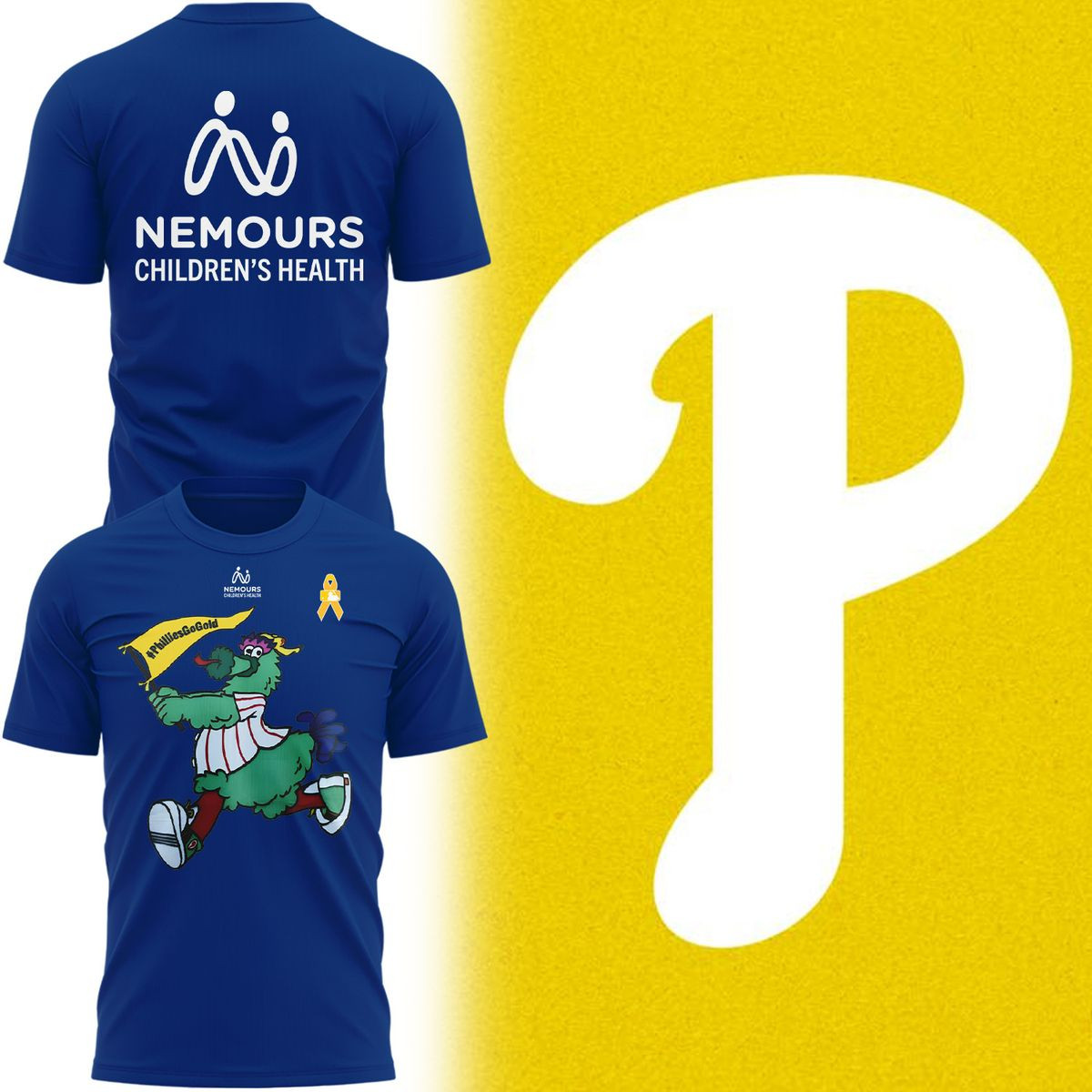 Philadelphia Phillies Blue T-Shirt Numerous Children's Health P Phillies Baseball Merch-1 Philadelphia Phillies Blue T-Shirt Numerous Children's Health P Phillies Baseball Merch-1