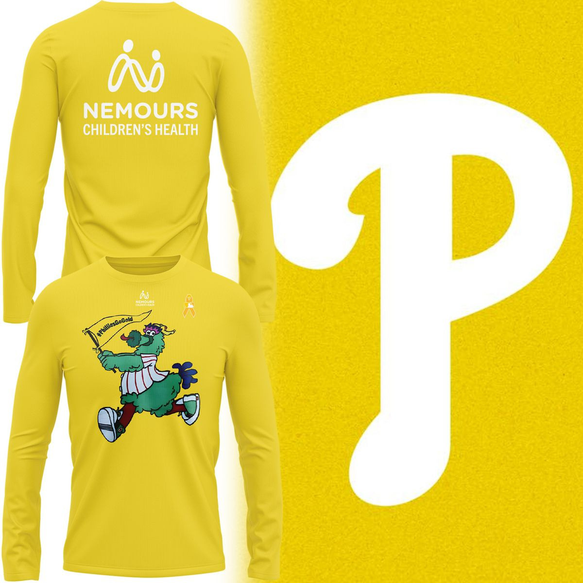 Philadelphia Phillies Long Sleeve Shirt Numerous Children's Health P Phillies Baseball Merch-1 Philadelphia Phillies Long Sleeve Shirt Numerous Children's Health P Phillies Baseball Merch-1