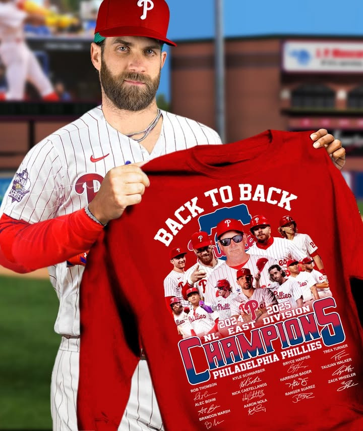 Philadelphia Phillies Red Jersey Back 2 Back Champions 2025 Signed Phillies Baseball Gifts-1