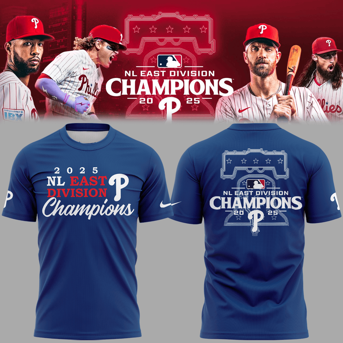 Philadelphia Phillies T-Shirt NL East Division P Phillies Baseball Sport Idea Merch For Fans-1