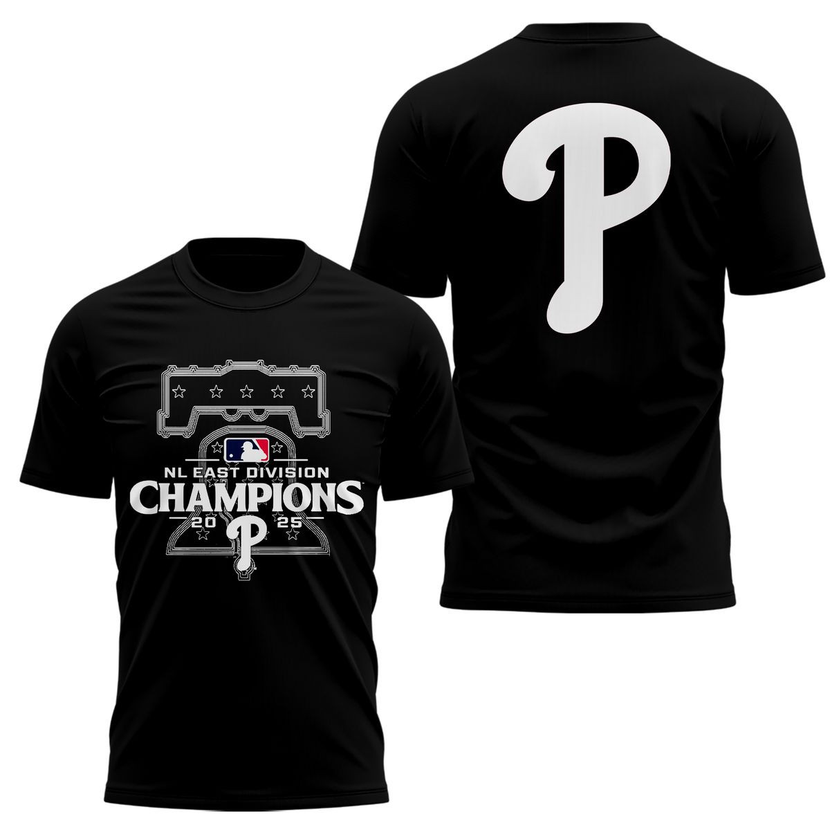 Philadelphia Phillies T-shirt NL East Division Champions 2025 Gift For Baseball Lover-1 Philadelphia Phillies T-shirt NL East Division Champions 2025 Gift For Baseball Lover-1