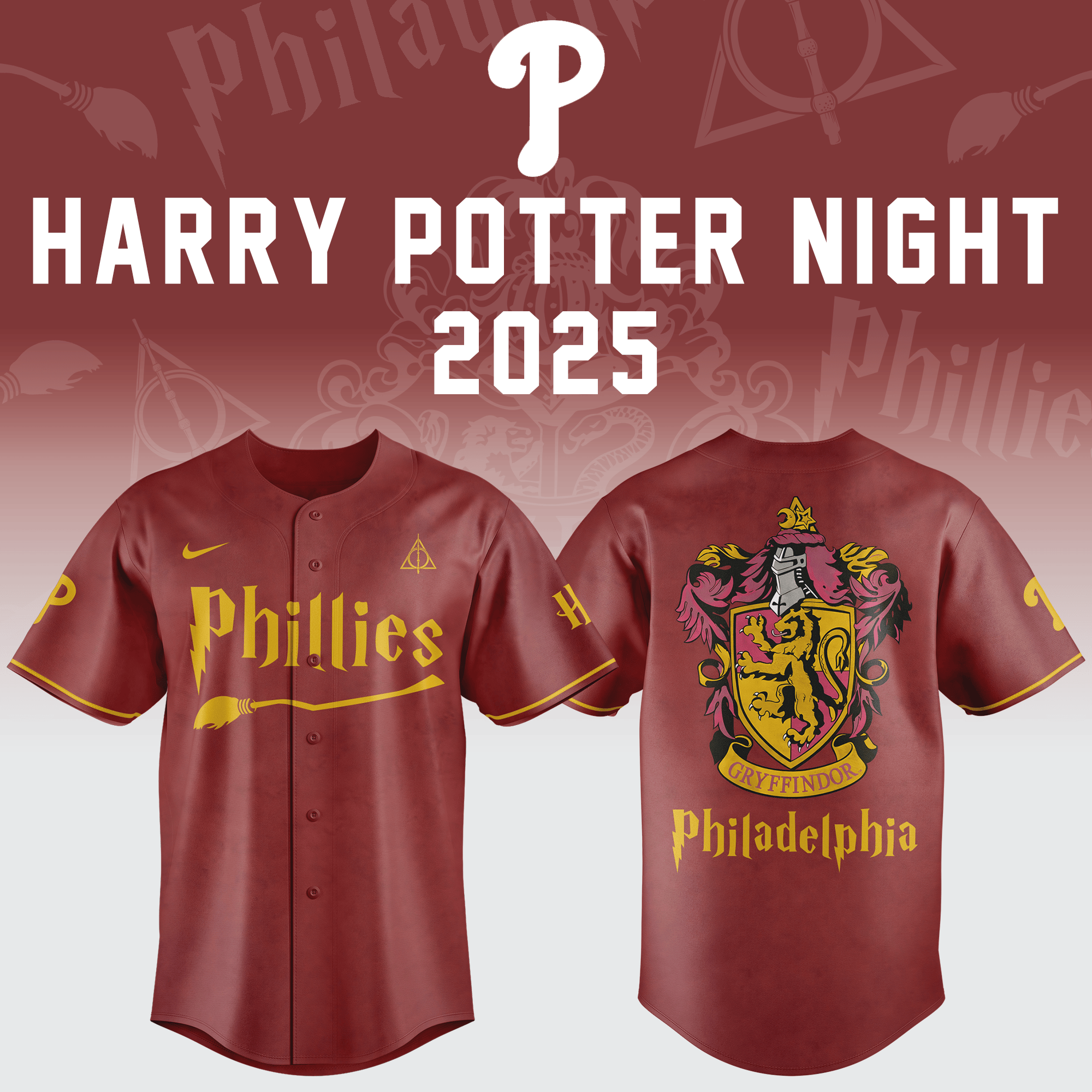 Philadelphia Phillies X Harry Potter Night 2025 Hoodie Gryffindor Merch Unique Fan Gift Ideas-1