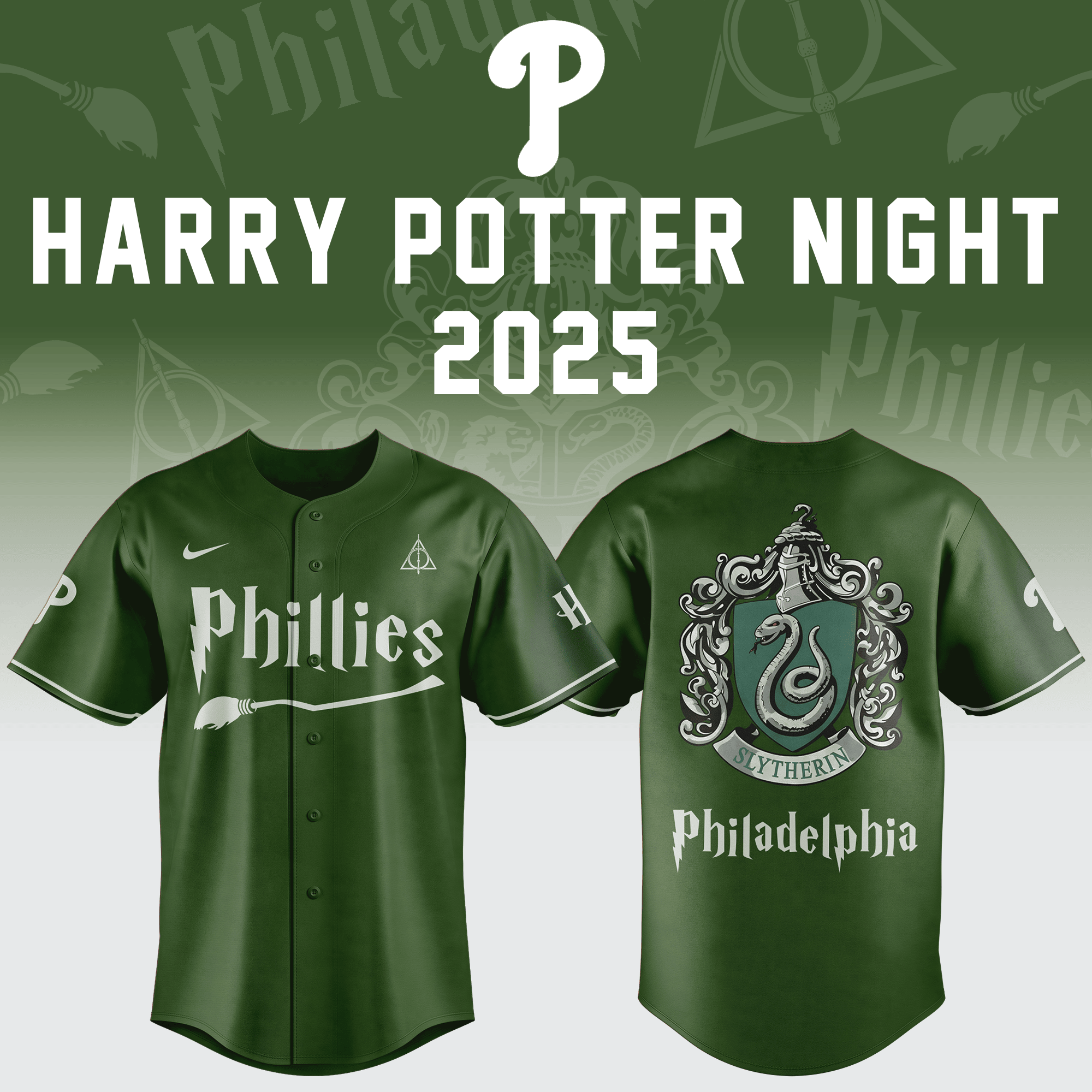 Philadelphia Phillies X Harry Potter Night 2025 Jersey Slytherin Merch Best Fan Gift Ideas-1 Philadelphia Phillies X Harry Potter Night 2025 Jersey Slytherin Merch Best Fan Gift Ideas-1