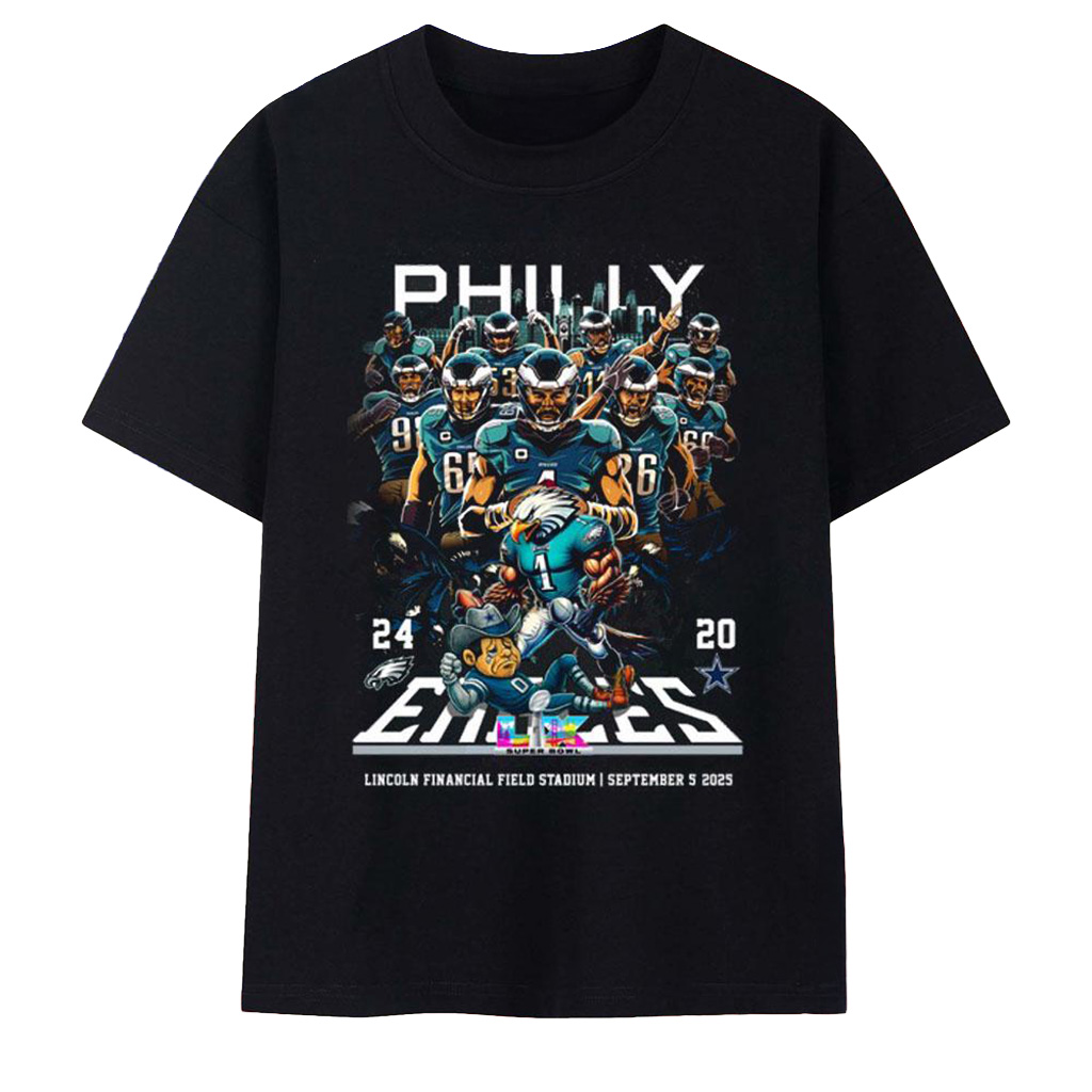 Philly Eagles 24 beat Dallas Cowboys 20 T-Shirt Philadelphia Eagles Merch Gifts For Fans-1 Philly Eagles 24 beat Dallas Cowboys 20 T-Shirt Philadelphia Eagles Merch Gifts For Fans-1
