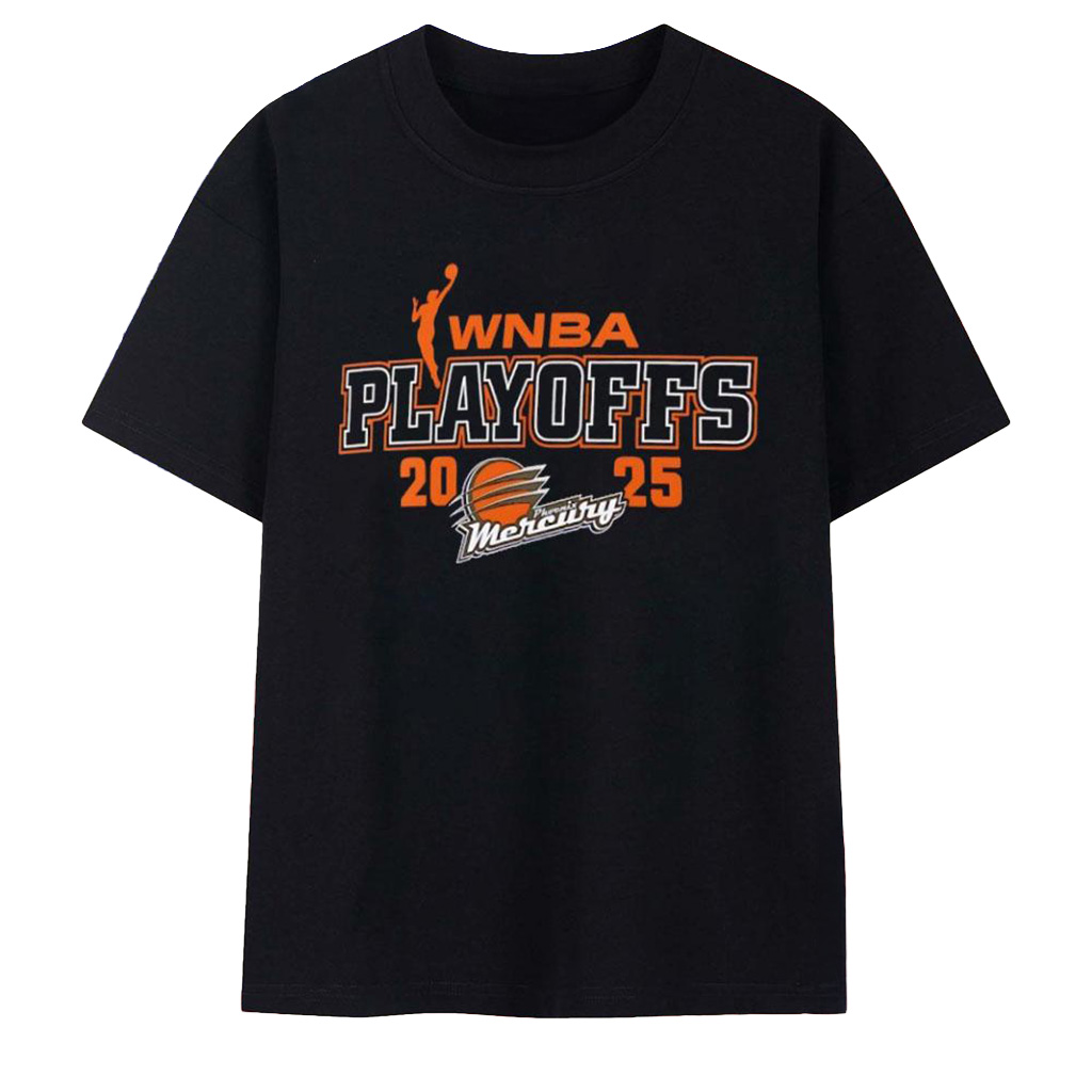 Phoenix Mercury 2025 WNBA Playoffs Logo T-Shirt Fan Merch Gifts For Basketball Lovers-1 Phoenix Mercury 2025 WNBA Playoffs Logo T-Shirt Fan Merch Gifts For Basketball Lovers-1