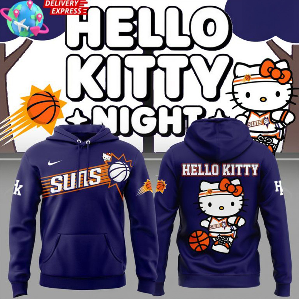 Phoenix Suns Hello Kitty Night 2025 Purple Hoodie Dad Gifts For Father's Day 2025-1 Phoenix Suns Hello Kitty Night 2025 Purple Hoodie Dad Gifts For Father's Day 2025-1