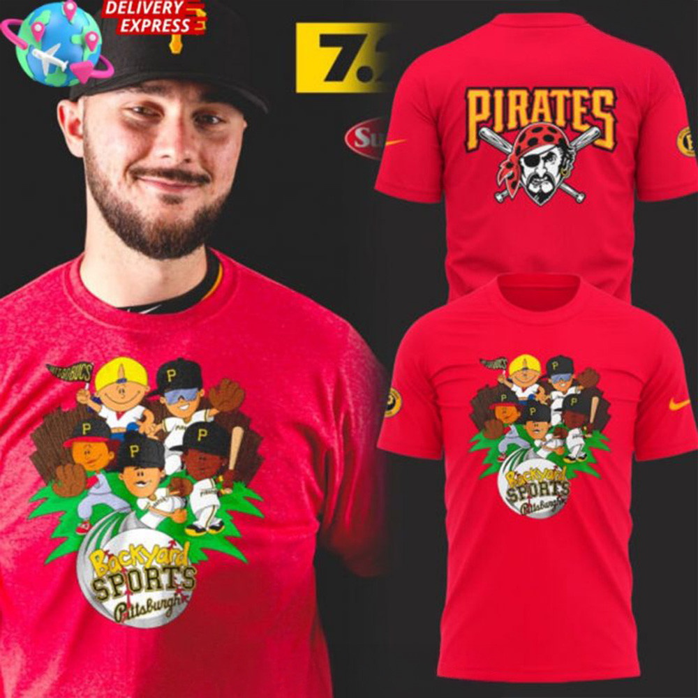 Pittsburgh Pirates Backyard Sports Special Red T-Shirt Pirates Merch Perfect Father's Day Gifts-1