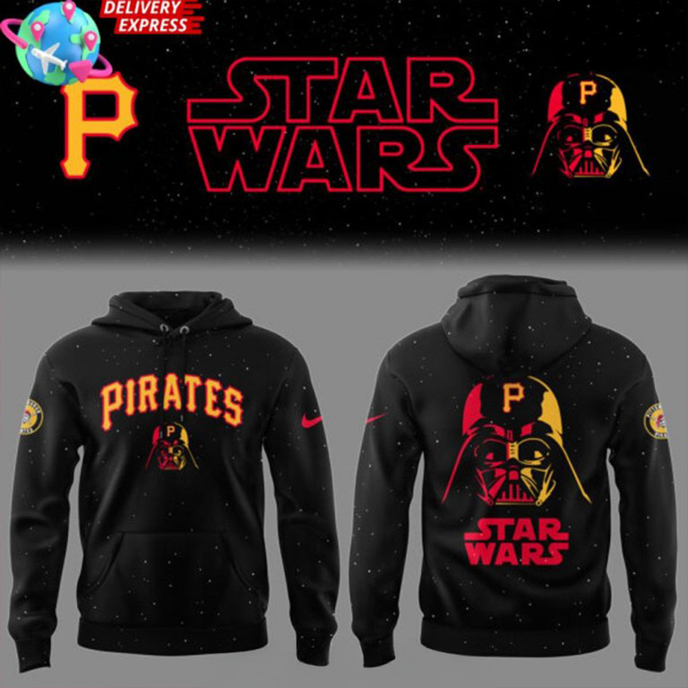 Pittsburgh Pirates x Star Wars Black Hoodie Pirates Merch Best Father's Day Gifts For Husband-1 Pittsburgh Pirates x Star Wars Black Hoodie Pirates Merch Best Father's Day Gifts For Husband-1
