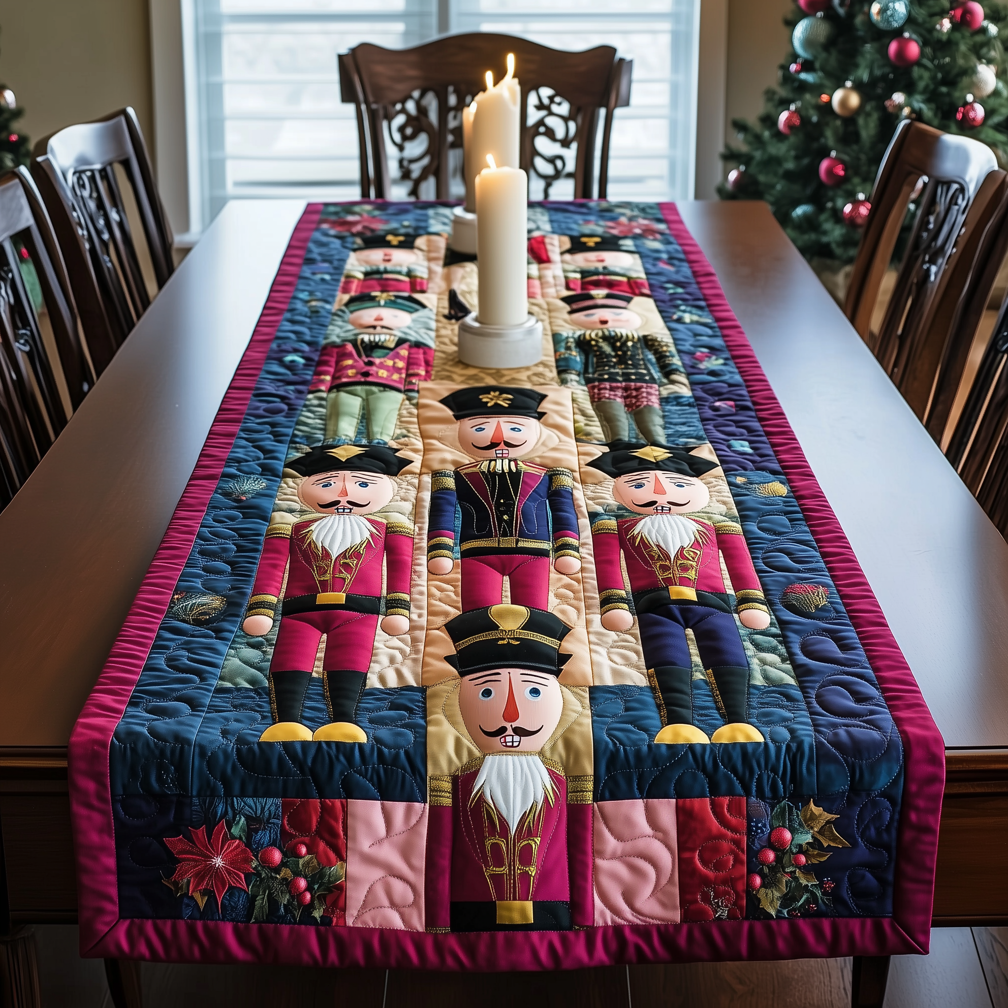 Playful Nutcracker Quilted Table Runner Holiday Dining Table Runner Best The Nutcracker Gifts Xmas-1 Playful Nutcracker Quilted Table Runner Holiday Dining Table Runner Best The Nutcracker Gifts Xmas-1